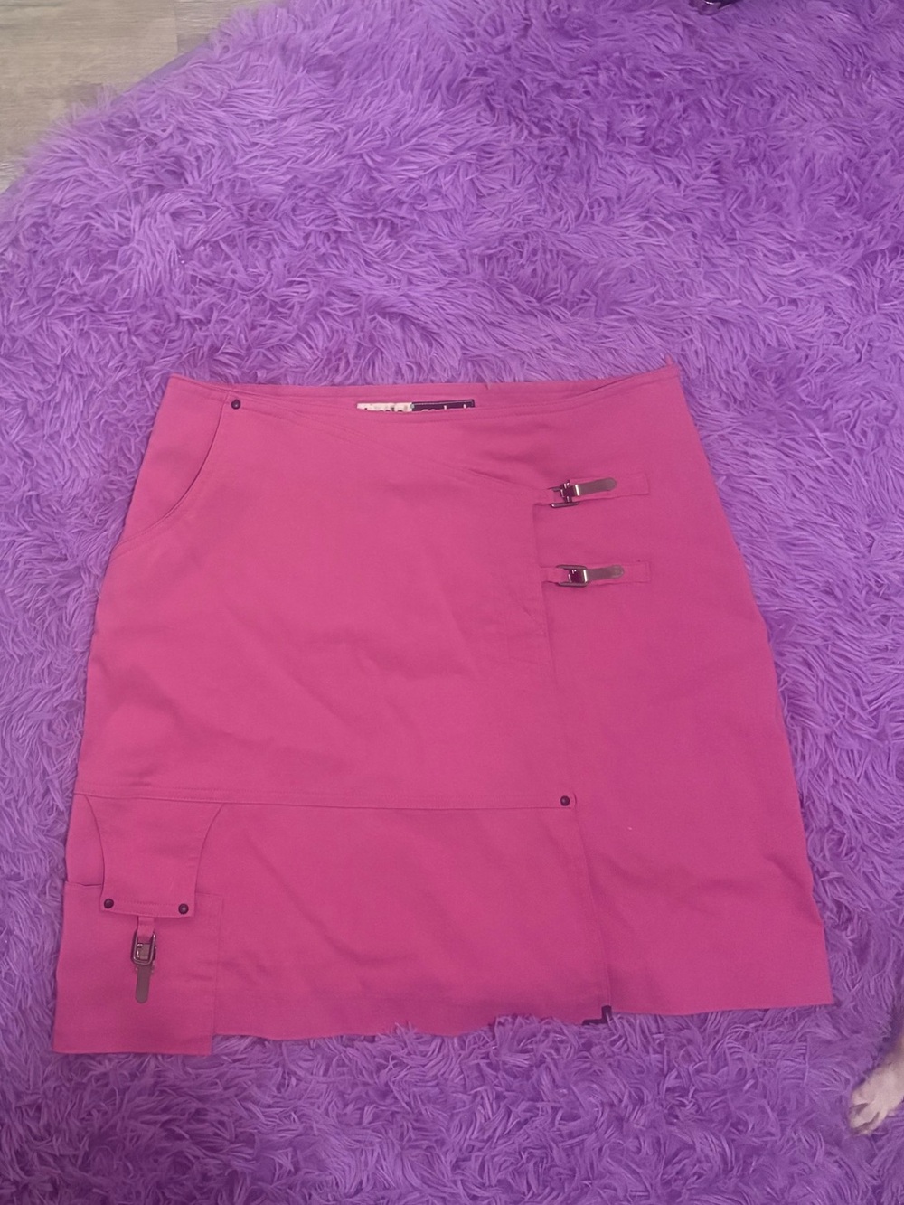 Vintage Jamie sadock Pink Buckle-Detail Utility Mini Skort size 4